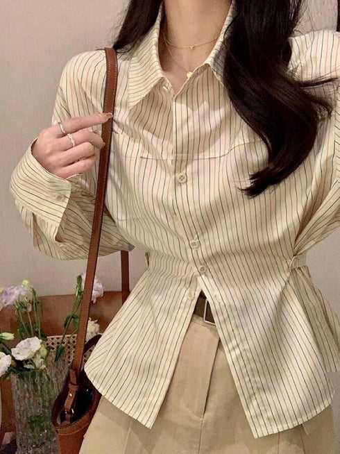 Casual Cotton Stripes Formal Shirts